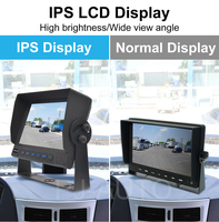 1080P 4CH étanche 7 pouces moniteur MDVR enregistreur 4G SIM GPS WiFi pour véhicule de secours inverse Bus camion caméra voiture aide à l'inversion