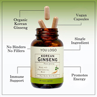 Capsules de Panax Ginseng et de Maca - Non destiné aux femmes enceintes - Soutien énergétique et immunitaire - 2 capsules par portion - 60 unités