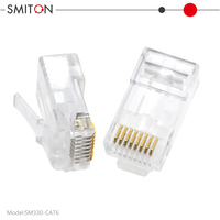 Rg45 Conector Cat5e RJ 45 8P8C LAN CABLE WIRE Utp Pass Through RJ45 Clamp Through Plug Cat 6 Rj 45 Rj45 Connecteur Cat6