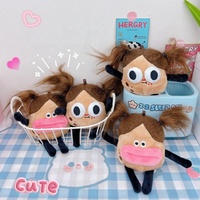 Z Wholesale Customization Porte-clés Peluche Pomme de Terre, Poupée en Peluche Légume à Grandes Lèvres, Style Dessin Animé Original, avec Boucle Métallique, Pendentif de Sac à Dos