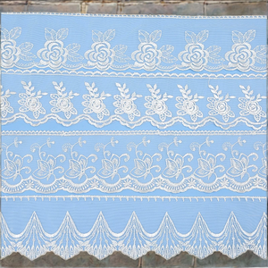 Nouvelle conception écologique, dentelle brodée vintage florale de 10 cm, 100% polyester, garniture en guipure, tissu pour vêtements - Product Image 2