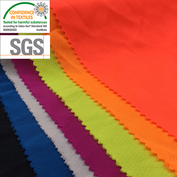 Haute Qualité 100% Polyester Multicolore Polo En Tricot Piqué Tissu
