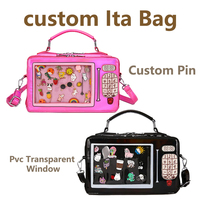 Mode holographique PU cuir dames sacs à main conception personnalisée clair PVC Ita sac bandoulière pour épingles affichage