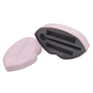 Popular cosmetics box easy to carry pink lip dressing case lipstick powder box