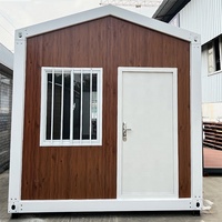 Maison conteneur préfabriquée de 20 pieds, isolée et démontable, à ossature en acier, pour chantier de construction, camp, centre commercial ou bibliothèque