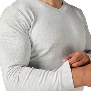 Conjunto de Ropa Interior Térmica Transpirable para Hombre, Hilo Cardado 30/2, 100% Algodón, Hilo Doble, Manga Larga, Cálida y Aislante, Capa Base para Invierno - Product Image 4