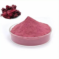 Poudre d'extrait de fleur de roselle 100% naturelle, extrait de plante d'hibiscus