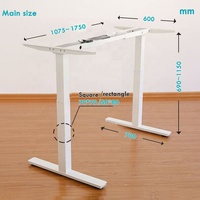 Bureau debout électrique à double moteur personnalisé bureau à domicile hauteur réglable cadre de table élévatrice ergonomique pour ordinateur portable prix du design moderne