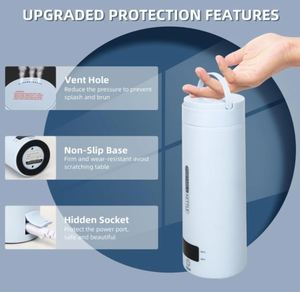 Bouilloires électriques avec thermomètre LED, bouteille isotherme, maintien au chaud, portable, automatique, pour voyage, expresso, café, bouilloire électrique - Product Image 4