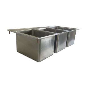 Jincheng NSF di alta qualità 3 <span class=keywords><strong>vasche</strong></span> per <span class=keywords><strong>cucina</strong></span> su misura resistente 304 S/S acciaio inox metallo goccia nel lavandino - Product Image 5
