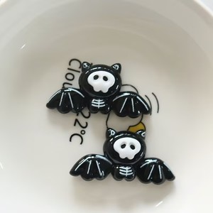 Breloques en résine fantômes et chauves-souris de dessin animé, fournitures DIY d'Halloween pour pinces à cheveux en <span class=keywords><strong>colle</strong></span> crème - Product Image 1