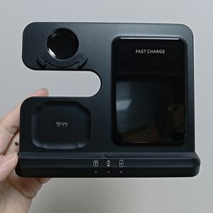 高颜值15w桌面立式三合一无线充电器手机手表耳机快速充电器无线充电器 - Product Image 6