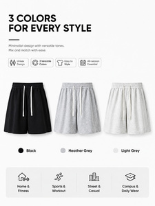 Pantalones Cortos Deportivos Unisex Minimalistas de Color Liso con Cordón Ajustable, Antiarrugas, de Cintura Media, Estilo Normcore, de Marca de Moda Urbana - Product Image 2