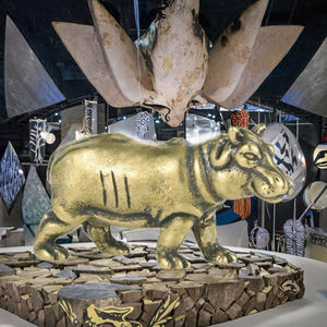 Fabriek Groothandel 1 Stuk Nijlpaard Sculptuur Europa Regionale Functie Gegoten Messing Gegalvaniseerd Stansen Bedrukt Metaal - Product Image 3