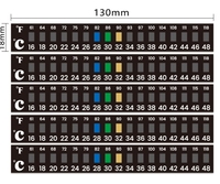 Bande de température à cristaux liquides, thermomètre réversible à double échelle, changement de couleur visuel, papier adhésif pour tests industriels