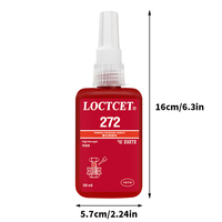 LOCTCET 272 Verrouillage de filetage à haute résistance et résistant aux hautes températures 50ml Agent de blocage de filetage adhésif instantané Colle liquide