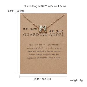 Collana da Donna con Ciondolo Creativo Placcato Oro a Forma di Gatto, Sole e Uccello, con Biglietto Portafortuna, Gioielli per Ragazze - Product Image 4