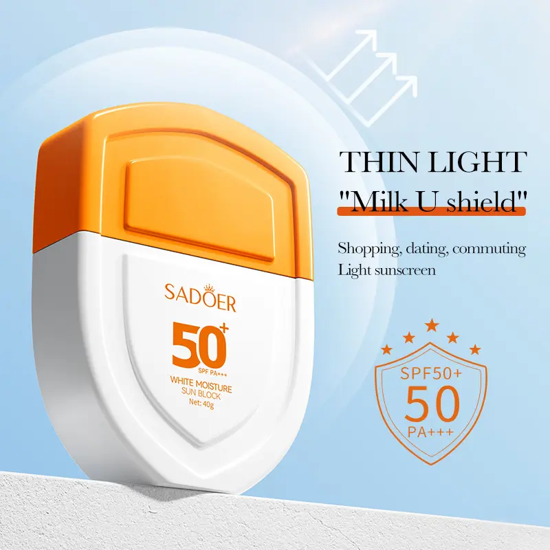 SADOER SPF 50+/PA+++ aufhellender Sonnenschutz Milch-Sonnenschutz schwarze Isoliercreme UV-Schutz-Sonnenschutz