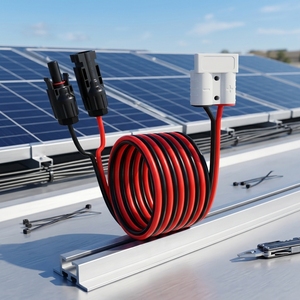 Kabel Adaptor Solar MC4 ke Steker Tipe SB50 50A Panjang Kustom, Kabel PV 6AWG Heavy Duty untuk Sistem Pengisian Daya Baterai Panel Surya - Product Image 1