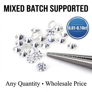 Diamants blancs cultivés en laboratoire VVS-VS de 0,7 mm à 6,5 mm pour la fabrication de bijoux, bagues, colliers, bracelets, décorations de montres - Product Image 1