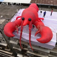 Homard gonflable géant en promotion pour la publicité des restaurants de fruits de mer, présentoir attrayant pour écrevisses et crevettes et promotions