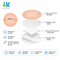 Pansement à pois ronds Pansements pour plaies Pansement adhésif circulaire Bandes pour plaies en plastique Bandages de 22mm