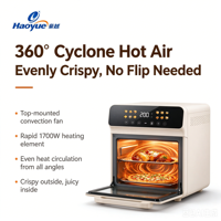 15L Multifungsi 360 °   Oven Uap Udara Panas dengan Layar Sentuh Pintar, Oven Penggorengan Udara untuk Dapur Rumah