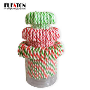 Canne en bonbon gélifié décorée à la main avec des bonbons gélifiés pour Noël - Product Image 2