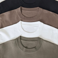 Camiseta Personalizada OEM de Alta Calidad, 250 g/m², 100% Algodón, Corte Holgado, Cuello Redondo, Estilo Urbano para Hombre