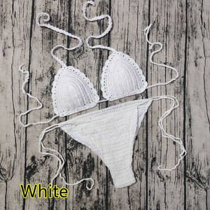 <span class=keywords><strong>Mini</strong></span> Bikini de ganchillo a mano para mujer, traje de baño Sexy para playa, micro conjunto de Bikini sexy de punto de algodón para mujer <span class=keywords><strong>2023</strong></span> - Product Image 3