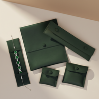 Sac de rangement pour bijoux de luxe avec fermeture à bouton-pression, option de gravure personnalisée, matériau en velours de haute qualité pour les voyages