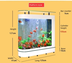 <span class=keywords><strong>Acquario</strong></span> <span class=keywords><strong>con</strong></span> pompe dell'acqua da 150 galloni, ovale, ultra silenzioso, in vetro, facile da pulire, lussuoso, per soggiorno. - Product Image 6