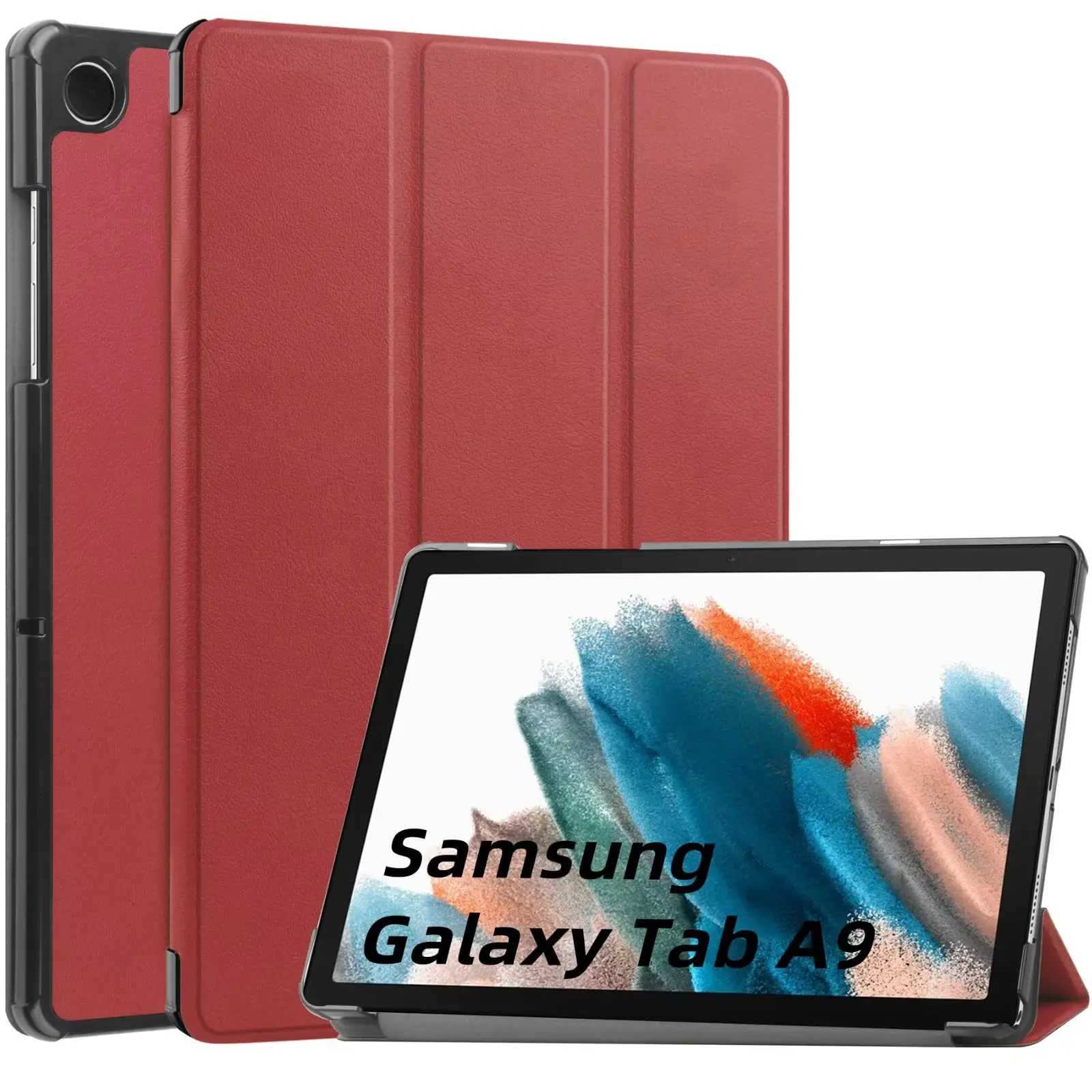 En ucuz yumuşak PU Tablet Flip Case kapak yeni darbeye çevre dostu toksik olmayan Tablet Samsung kılıfı Galaxy Tab A9 8.7 inç kılıf