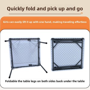 Chất Lượng Cao Hiện Đại Nhựa Có Thể Gập Lại Bàn Ghế Đặt Di Động Ngoài Trời Đảng Ăn Đồ Nội Thất - Product Image 4