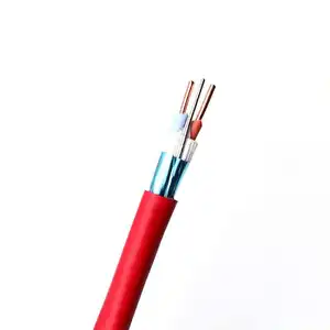 Jinlida UL1424 UL13 2Core 3Core 4Core LPCB rojo PVC resistencia al fuego cables de alarma con papel de aluminio