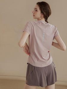 2024เสื้อกีฬารัดรูประบายอากาศของผู้หญิงเสื้อผ้าโยคะแห้งเร็วเสื้อยืดแขนสั้นใส่วิ่งออกกำลังกายในฤดูร้อน - Product Image 5