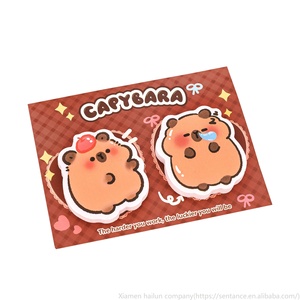 Dễ thương capybara 60 trang tự dính Memo Pad hình đặc biệt sinh viên phim hoạt hình ghi chú bảng tin đôi - Product Image 5
