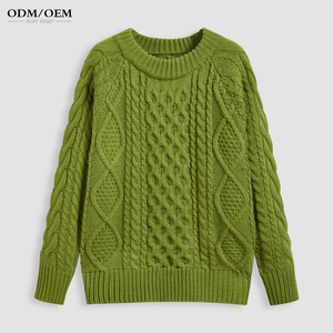 Pulls en tricot à manches longues personnalisés pour femmes, pulls d'hiver au crochet, pulls pour femmes âgées, fournisseurs de pulls d'automne pour femmes - Product Image 2