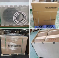 Système de climatisation hybride solaire AC/DC sur réseau 220 V 50 Hz 60 Hz 12 000 BTU 18 000 BTU 24 000 BTU Mini split pour balcon et toit