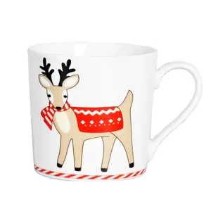 Toptan çanak çömlek yeni bone china kupa seramik özel 11 Oz noel kahve kupalar