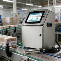 Ofertas Destacadas DOCOD V2000 Impresora de Codificación de Fecha y Lote de Caracteres Pequeños por Inyección de Tinta, Máquina de Impresión Continua de Códigos de Barras CIJ para Cables