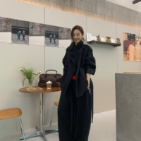 2025 nouveau Senior sens du tempérament cent avec ceinture décontracté Trench manteau veste femme AS8192