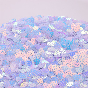 Luce dorata fragola Nail Art decalcomanie paillettes cangianti PVC patch fai da te custodia per cellulare bellezza e riempimento elegante - Product Image 6