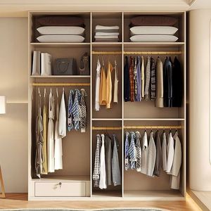 Tủ quần áo gỗ chất lượng cao tùy chỉnh với bàn trang điểm để lưu trữ quần áo tại nhà - Product Image 2