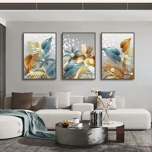 Caldo-vendita di <span class=keywords><strong>un</strong></span> set oro foglia di farfalla murale art Nordic stampa pittura A olio soggiorno art Deco design poster <span class=keywords><strong>decorativo</strong></span> - Product Image 5