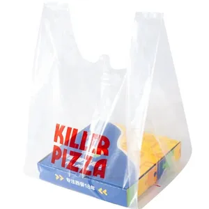 6 Inch 8 Inch 10 Inch 12 Inch Wegwerp Plastic Zak Verpakking Voor Restaurant Pizza Afhaaltas