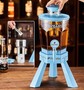 Torre <span class=keywords><strong>de</strong></span> Cerveza Automática Portátil con Luces LED, Enfriada con Hielo, Plástico <span class=keywords><strong>de</strong></span> Grado Alimenticio, Filtro <span class=keywords><strong>de</strong></span> Cerámica, Dispensador <span class=keywords><strong>de</strong></span> <span class=keywords><strong>Bebidas</strong></span> Ecológico - Product Image 1