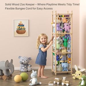 Organizzatore per Giocattoli Zoo 3D Personalizzato, Gabbia per Peluche Extra Large, Supporto in Legno per Animali di Peluche - Product Image 3