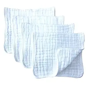 Thêm thấm và mềm 6 Lớp 4 gói lớn 100% Muslin bông ợ vải 20 "By 10"