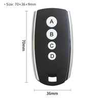 Métal quatre boutons 433MHz code d'apprentissage RF télécommande intelligente volet roulant porte de voiture interrupteur à distance vente directe d'usine